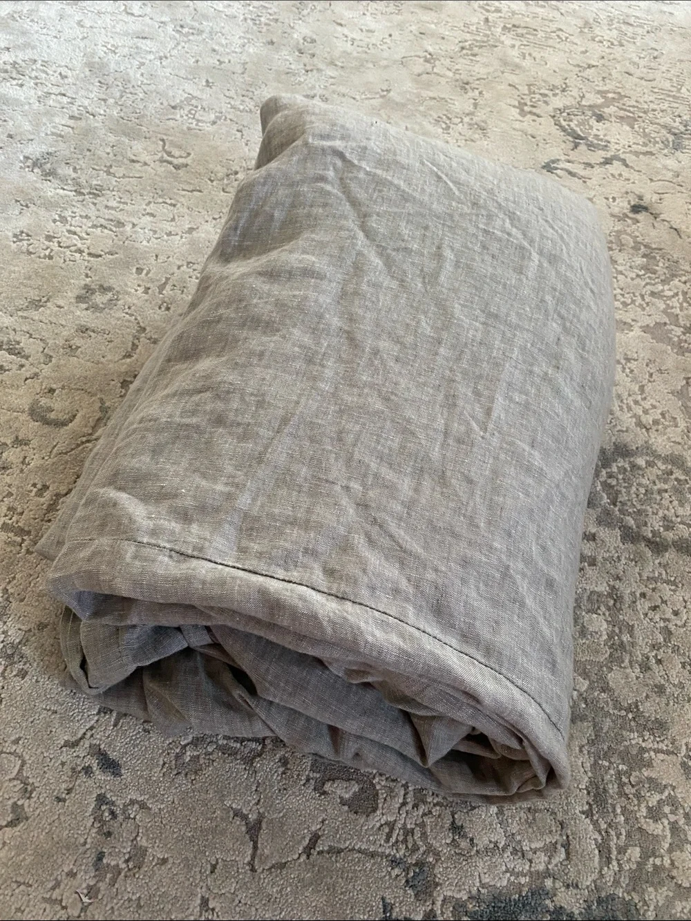 Pottery Barn Belgian Flax King Duvet Cover